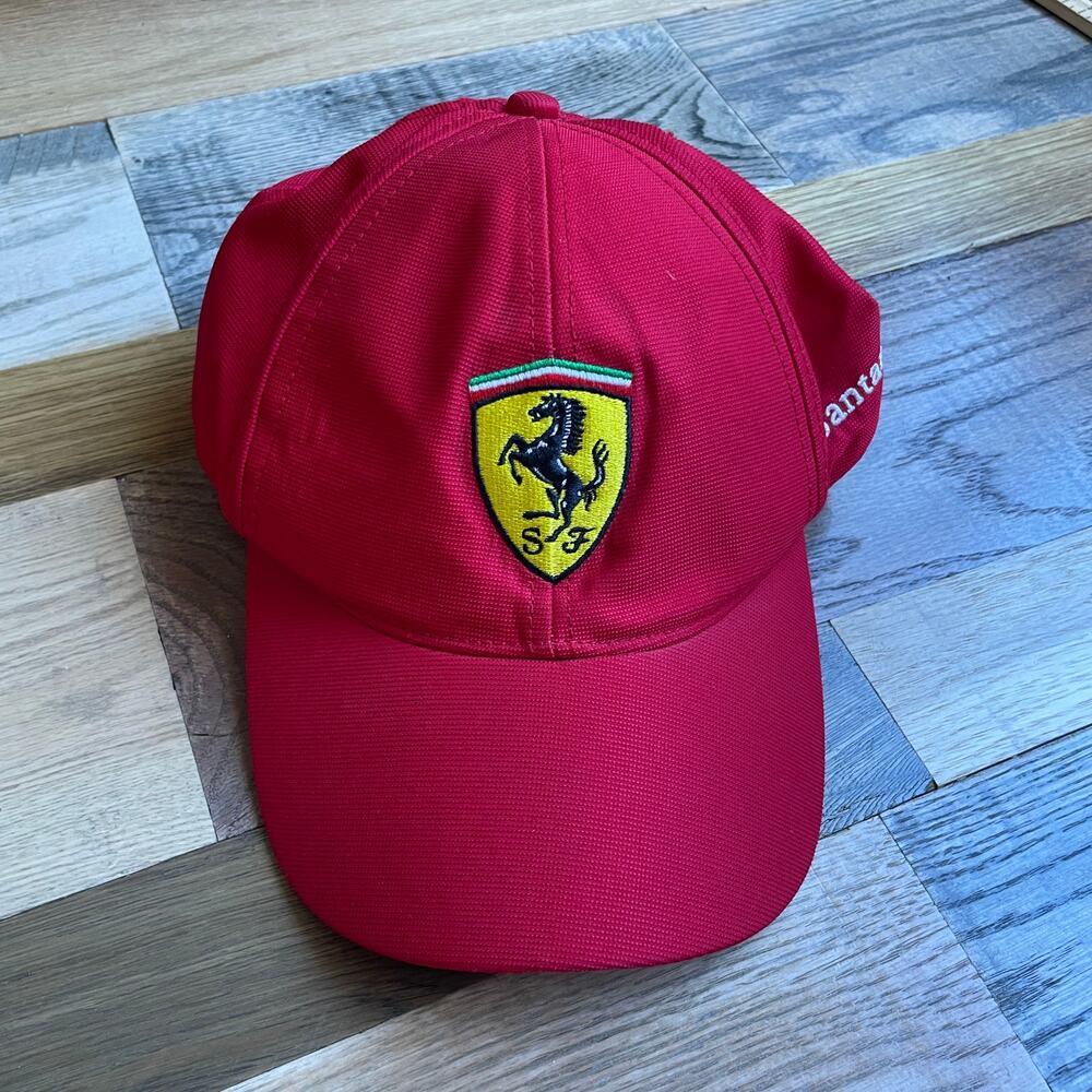 Ferrari Santander F1 Red Racing Baseball Cap Adjustable Official